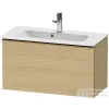 Duravit D-NEO 81x37,2 cm-es, 1 fiókos fali szekrény, szálcsiszolt bronz fogantyúval, 234283XXX mosdóhoz, natúr tölgy DE4269004300000