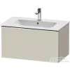 Duravit D-NEO 81x46,2cm-es, 1 fiókos fali szekrény, króm fogantyúval, 233683XXX mosdóhoz, matt taupe DE4262010910000