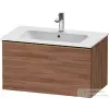 Duravit D-NEO 81x46,2cm-es, 1 fiókos fali szekrény, szálcsiszolt bronz fogantyúval, 233683XXX mosdóhoz, matt dió DE4262004790000