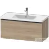 Duravit D-NEO 98,4x4,2 cm-es, 1 fiókos alsószekrény fekete fogantyúval 236710 mosdóhoz, márványos tölgy DE42560BD550000