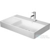 Duravit DURASQUARE 80x47 cm-es bútorral aláépíthető túlfolyó nélküli csiszolt mosdó jobbos medencével,Wondergliss bevonattal,23498000711