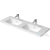 Duravit DURASTYLE 140x48 cm-es dupla mosdó csaplyukkal,2357140000