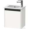 Duravit KETHO.2 41x29,2 cm-es, 1 ajtós alsószekrény mosdó és csaptelep nélkül, balos, szupermatt fehér K25060L84840000