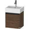 Duravit KETHO.2 43,4x33,8 cm-es, 1 ajtós alsószekrény mosdó és csaptelep nélkül, jobbos, matt sötét dió K25070R21210000