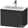 Duravit KETHO.2 61x39 cm-es, 1 fiókos alsószekrény mosdó és csaptelep nélkül, szupermatt grafit K25055080800000