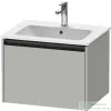 Duravit KETHO.2 61x48 cm-es, 1 fiókos fali szekrény, 233663XXX mosdóhoz, matt betonszürke K25062007070000