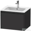 Duravit KETHO.2 61x48 cm-es, 1 fiókos fali szekrény, 233663XXX mosdóhoz, szupermatt grafit K25062080800000