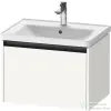Duravit KETHO.2 63,4x45,5 cm-es, 1 fiókos fali szekrény 236765XXX mosdóhoz, szupermatt fehér K25082084840000