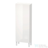 Duravit L-CUBE 132x50 cm-es, 1 ajtós félmagas szekrény láb nélkül, balos, fényes fehér LC1169L2222