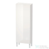 Duravit L-CUBE 132x50 cm-es, 1 ajtós félmagas szekrény láb nélkül, balos, lakkozott fényes fehér LC1169L8585