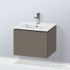 Duravit L-CUBE 52x41 cm-es, 1 fiókos alsószekrény mosdó nélkül, lakkozott matt szürke LC611809090