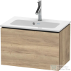 Duravit L-CUBE 62x39,1 cm-es, 1 fiókos alsószekrény mosdó és csaptelep nélkül, márványos tölgy LC615605555