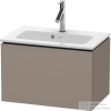 Duravit L-CUBE 62x39,1 cm-es, 1 fiókos alsószekrény mosdó és csaptelep nélkül, matt bazalt LC615604343