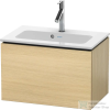 Duravit L-CUBE 62x39,1 cm-es, 1 fiókos alsószekrény mosdó és csaptelep nélkül, mediterrán tölgy (furnér) LC615607171