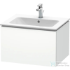 Duravit L-CUBE 62x48,1 cm-es, 1 fiókos alsószekrény mosdó és csaptelep nélkül, szupermatt fehér LC614008484