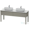 Duravit LUV 1733x570 mm-es 2 fiókos alsószekrény mosdópulthoz, Stone Grey Satin Matt Lacquer LU9562B9292