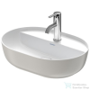 Duravit LUV 500x350 mm-es ráültethető mosdó Wondergliss bevonattal,fehér/szatén szürke matt 03805023001