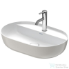 Duravit LUV 600x400 mm-es ráültethető mosdó Wondergliss bevonattal,fehér/szatén szürke matt 03806023001