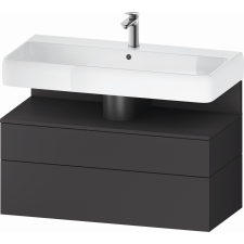 Duravit Qatego szekrény 99x47x59 cm Függesztett, mosdó alatti grafit QA4395049490010 fürdőszoba bútor