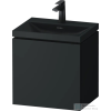 Duravit VITRIUM 45x35x48 cm-es 1 ajtós alsószekrény- 1 csaplyukas mosdó kombináció, csaptelep nélkül, balos, matt sötétszürke VT6948OHEHE0000