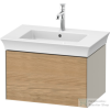 Duravit WHITE TULIP mosdó alá építhető függesztett 1 fiókos alsószekrény,684 x 458 mm,Taupe Satin Matt Lacquer/Natural Oak solid WT42410H560
