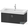 Duravit WHITE TULIP mosdó alá építhető függesztett 1 fiókos alsószekrény,984 x 458 mm, Graphite High Gloss WT42520H1H1