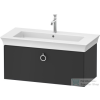 Duravit WHITE TULIP mosdó alá építhető függesztett 1 fiókos alsószekrény,984 x 458 mm, Graphite Satin Matt WT425205858