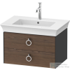 Duravit WHITE TULIP mosdó alá építhető függesztett 2 fiókos alsószekrény,684 x 458 mm,Graphite Satin Matt/American Walnut Solid Wood WT435107758