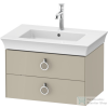 Duravit WHITE TULIP mosdó alá építhető függesztett 2 fiókos alsószekrény,684 x 458 mm,Taupe High Gloss WT43510H3H3