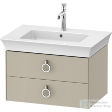 Duravit WHITE TULIP mosdó alá építhető függesztett 2 fiókos alsószekrény,684 x 458 mm,Taupe High Gloss WT43510H3H3 fürdőszoba bútor