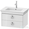 Duravit WHITE TULIP mosdó alá építhető függesztett 2 fiókos alsószekrény,684 x 458 mm,White High Gloss Lacquer WT435108585