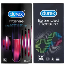 Durex Extended Pleasure Óvszer és Intense Orgasmic gél csomag óvszer