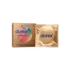 Durex Real Feel - latexmentes óvszer  Kiszerelés: 3 db (8122867) óvszer