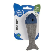 DUVO+ Eco macskajáték catnippel töltve hal 13,5x4,5x3cm játék macskáknak