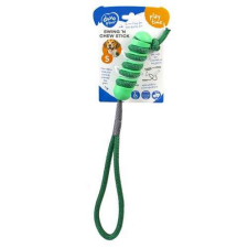 DUVO+ Gumijáték kötélen 2 az 1-ben - 12,2x3,2x3,2cm zöld kutyafelszerelés