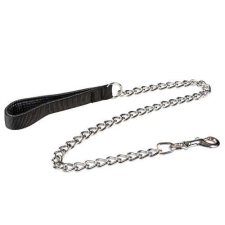  DUVO+ Lánc póráz fekete nylon fogantyúval 100cm/2mm nyakörv, póráz, hám kutyáknak
