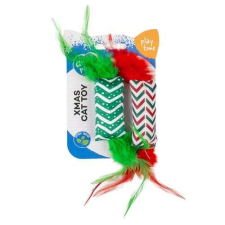 DUVO+ Selyemtollból készült színes karácsonyi játék macskáknak 2db 4x25x3cm játék macskáknak