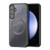 DUX DUCIS AIMO műanyag telefonvédő (közepesen ütésálló, szilikon keret, kamera védelem, MagSafe, hullám minta) FEKETE