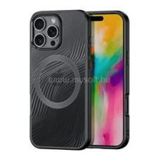 DUX DUCIS AIMO szilikon telefonvédő (ütésállóság, kameravédő, MagSafe, hullám) FEKETE (GP-161961) tok és táska