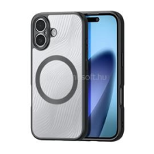 DUX DUCIS AIMO szilikon telefonvédő (ütésállóság, kameravédő, MagSafe, hullám) FEKETE (GP-173287) tok és táska