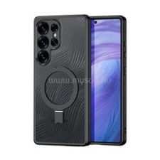 DUX DUCIS AIMO szilikon telefonvédő (ütésállóság, kameravédő, MagSafe, kitámasztó, hullám) FEKETE (GP-164897) tok és táska