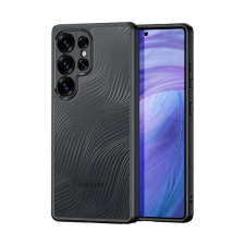 DUX DUCIS AIMO szilikon telefonvédő (ütésállóság, kameravédő, matt, hullám) FEKETE tok és táska