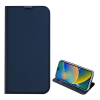 DUX DUCIS Apple iPhone 14 Pro skin pro tok álló, bőr hatású (flip, bankkártya tartó, asztali tartó funkció) sötétkék