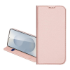 DUX DUCIS Apple iPhone 16e skin pro tok álló, bőr hatású (flip, oldalra nyíló, kártyazseb, asztali tartó) rózsaszín
