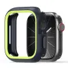  Dux Ducis Bamo - műanyag védő keret Apple Watch 7/8/9 (45 mm) okosórához fekete/zöld ﻿
