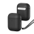 DUX DUCIS Bluetooth fülhallgató töltőtok tartó, szilikon, csuklópánt, Apple AirPods / AirPods 2 kompatibilis, Dux Ducis Plen, fekete (G137692)