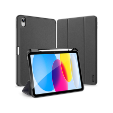 DUX DUCIS Bőrhatású intelligens tablet tok érintőtoll tartóval alvó/ébresztő móddal iPad 10 10.9 colos Dux Ducis Domo fekete tablet tok
