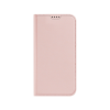 DUX DUCIS Bőrhatású oldalra nyíló mágneses telefontok ívelt sarkokkal kártyatartóval Samsung Galaxy A14 4G/A14 5G Dux Ducis Skin Pro rose gold