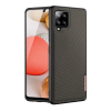 DUX DUCIS FINO szilikon telefonvédő (műanyag belső, közepesen ütésálló, rács minta) BARNA [Samsung Galaxy A42 5G (SM-A425F)] (5996591042497)