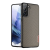 DUX DUCIS FINO szilikon telefonvédő (műanyag belső, közepesen ütésálló, rács minta) BARNA [Samsung Galaxy S21 Plus (SM-G996) 5G] (5996591042534)